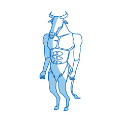 minotaur greek mythological creature legend image vector illustration