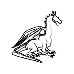 dragon beast mythology fantasy monster medieval vector illustration