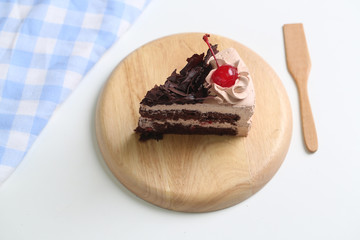 Piece of chocolate cake