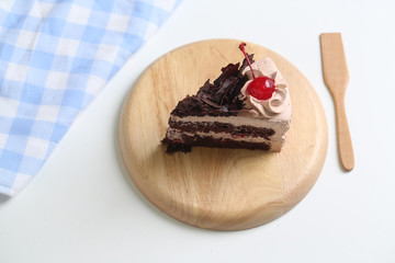Piece of chocolate cake