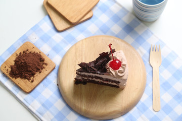 Piece of chocolate cake