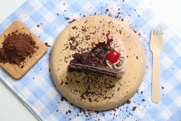 Piece of chocolate cake