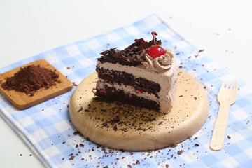 Piece of chocolate cake