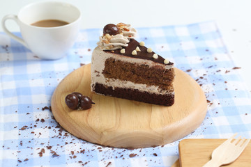Piece of chocolate cake