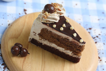 Piece of chocolate cake