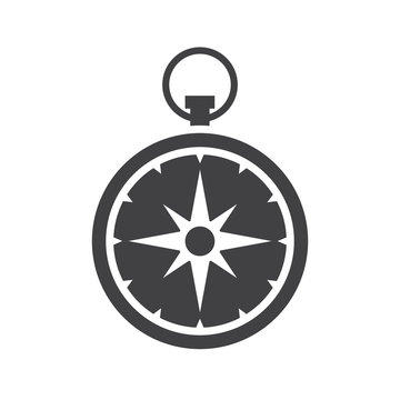 black compass navigation device on white clip art preview