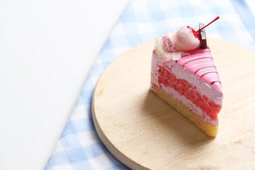 Piece of strawberry cake