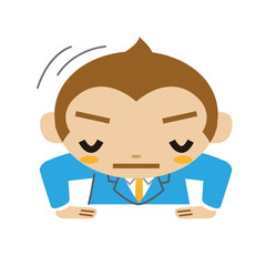 お辞儀をする男性