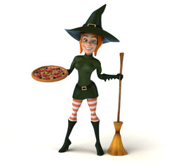 Sexy witch - 3D Illustration