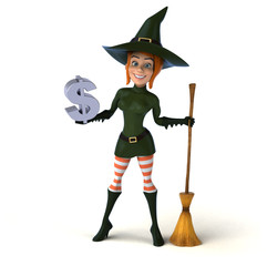 Sexy witch - 3D Illustration