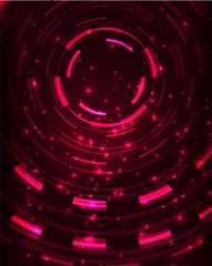 Neon circles abstract background