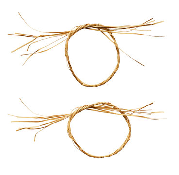 Set of raffia knots