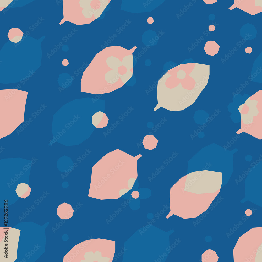 Aufkleber seamless pattern with leaves and dots