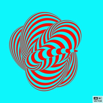 Abstract 3D geometrical background. Pattern with optical illusion. Vector illustration.