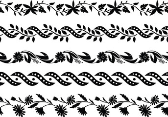 Seamless decorative borders