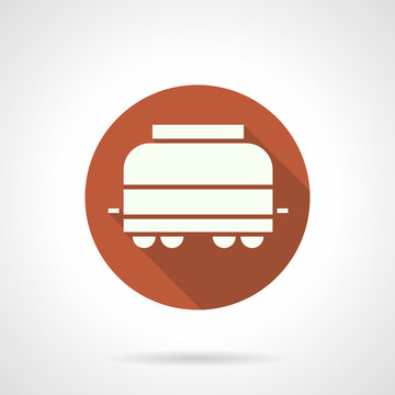 Refrigerated Rail Car Round Vector Icon