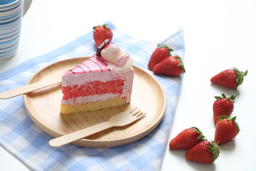 Piece of strawberry cake