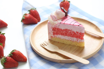 Piece of strawberry cake
