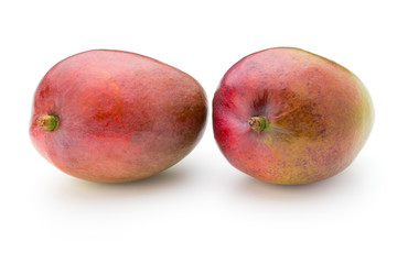 Mango fruit isolated on white background .