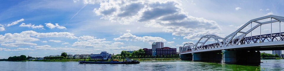 Panorama Mannheimer Neckar - obrazy, fototapety, plakaty