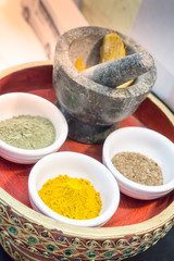Close up Turmeric powder