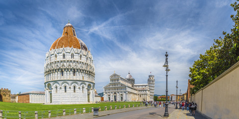 Cathedral and the Leaning Tower of Pisa, Tuscany, Italy