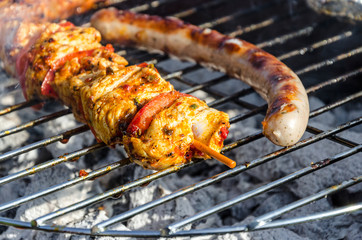 Grillen Spiess Wurst