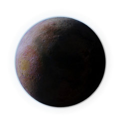 habitable exoplanet isolated on white background