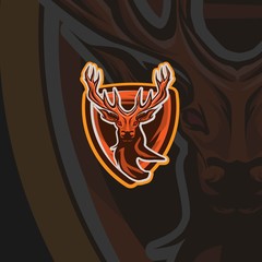 Deer Head Logo, Opacity Background, EPS files