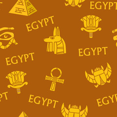 Egypt. Ancient Egyptian Culture Seamless Patterns