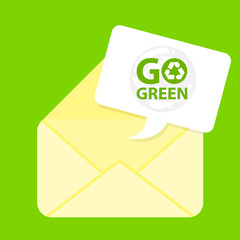 go green email icon invitation