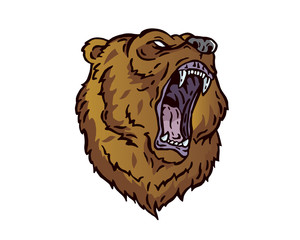 Leadership Animal Head Logo - Grizzlies Character