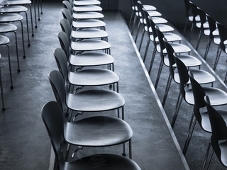 Chairs in row Empty seats Seminar Classroom meeting