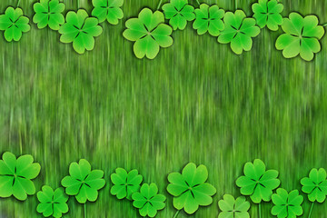 Lucky four leaf clover abstract background