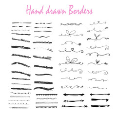 Collection of handdrawn borders