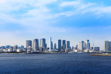 Fototapeta premium modern waterfront city skyline.