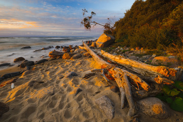 Sunset over the Baltic Sea, Wolin National Park, Poland