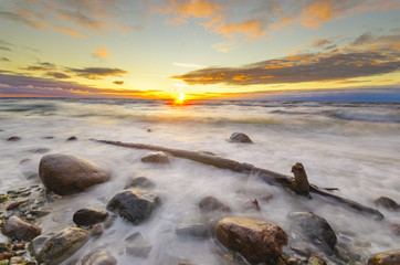 Sunset over the Baltic Sea, Wolin National Park, Poland