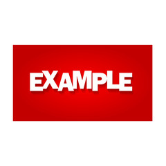 Example   on red background