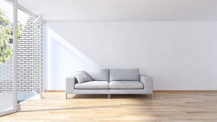 Modern living room. 3D rendering