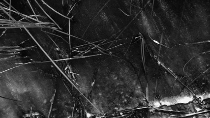 Ice texture of a frozen river in winter