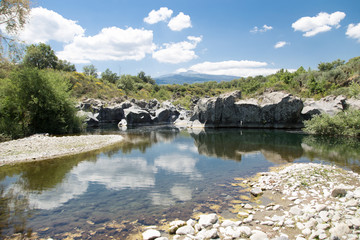Obraz premium Gole dell Alcantara (Gorge of Alcantara river) in Sicily