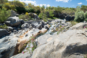 Gole dell Alcantara (Gorge of Alcantara river) in Sicily