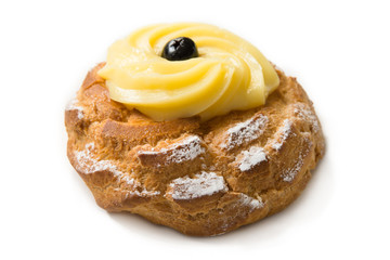 Zeppola di San Giuseppe, traditional Neapolitan Dessert, Italian Food