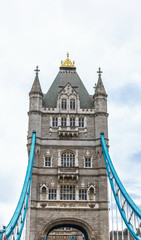 Fototapeta na wymiar View of a part of London Tower Bridge, London