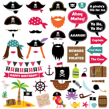 Pirate party decoration and photo booth props