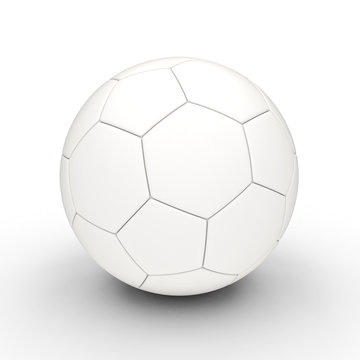 3d white soccer ball