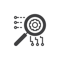 SEO, search engine optimization icon vector, filled flat sign, solid pictogram isolated on white. Symbol, logo illustration. Pixel perfect