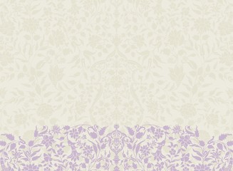 wedding card design, paisley floral pattern , India