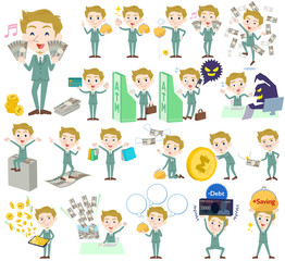 blond hair man White money